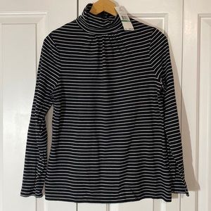 Tommy Hilfiger Black & White Striped Turtleneck Size L